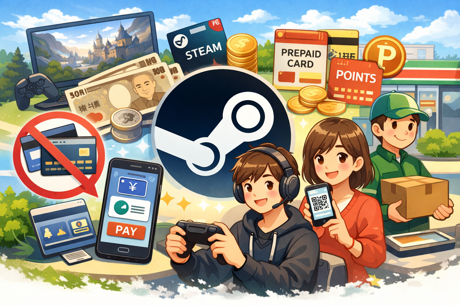 クレジットカードなしでも大丈夫！Steamで使える支払い方法とおすすめの決済手段