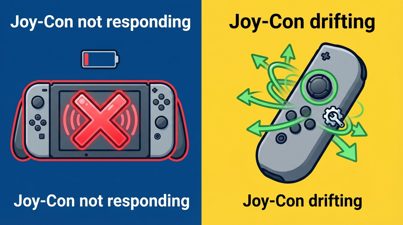 Nintendo SwitchのJoy-Conが反応しない・勝手に動く原因と対処法